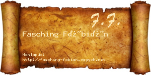 Fasching Fábián névjegykártya